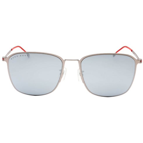 Hugo Boss Extra White Lens Matte Ruthenium Silver Sunglasses 1405 FK 0R81 DC